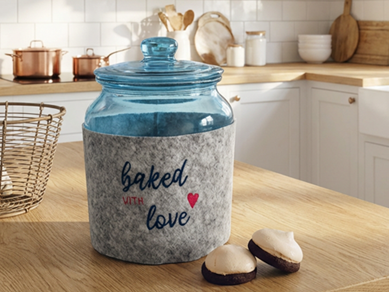 Backen ist Liebe Spruch - Stickdatei